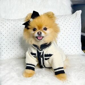 Fur Baby Couture Coco Cardigan White Sz X-Small